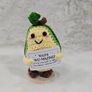 Handmade emotional Support Crochet Avocado Plush